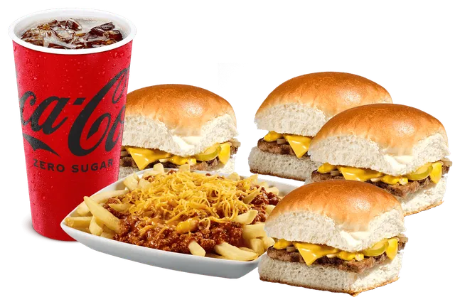 4 Cheese Krystals With Chili Cheese Fries Combo from Krystal menu with price, nutrition and calories