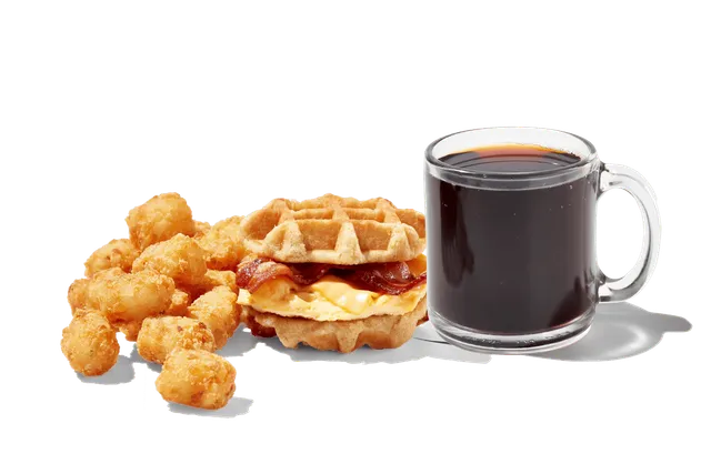 Bacon, Egg & Cheese Waffle Sandwich from Krystal menu with price, nutrition and calories
