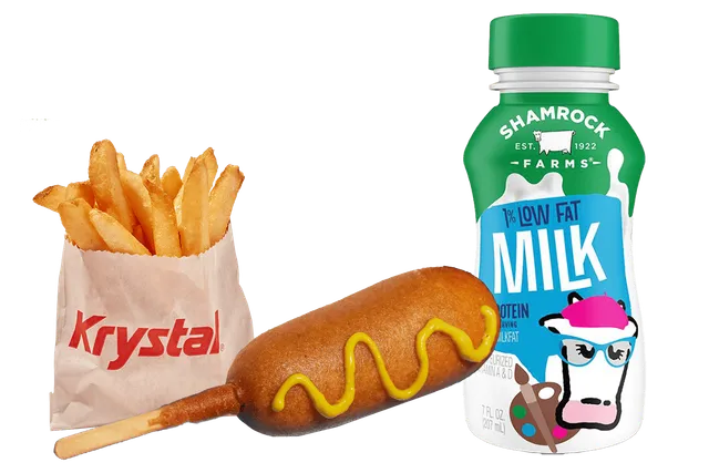 Corn Pup Kids Meal from Krystal menu with price, nutrition and calories