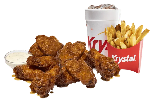 Mike's Hot Honey Wings Combo from Krystal menu with price, nutrition and calories