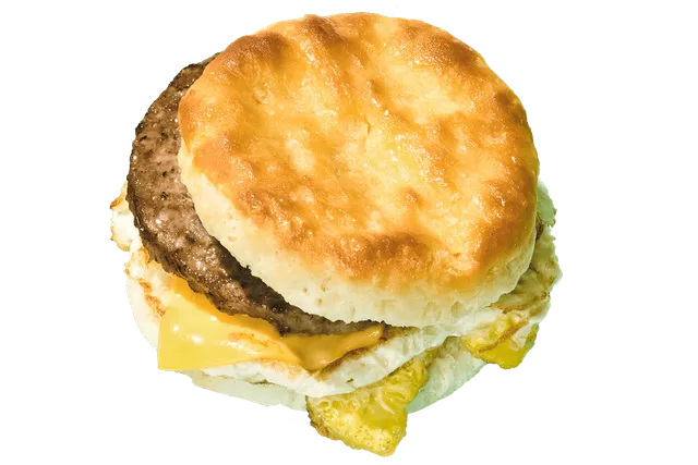 Sausage, Egg & Cheese Biscuit from Krystal menu with price, nutrition and calories